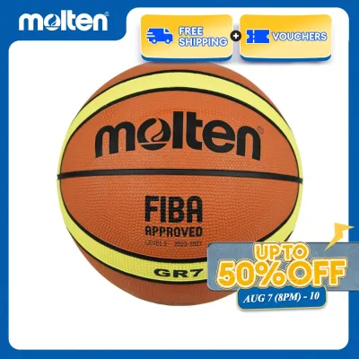 Molten BGR7-YBW 12-Panel Rubber Basketball Size 7