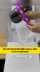 Máy Hút Bụi Giường Nệm Sofa Cầm Tay Mini Không Dây Sạc Pin Có Tia UV Diệt Khuẩn ALIZZ AL-13552