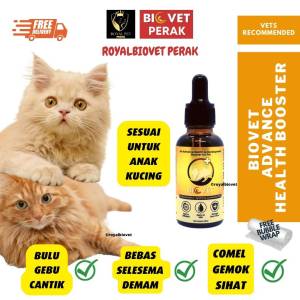 [FREE SHIPPING] BIOVET DMG VITAMIN KUCING UNTUK SAKIT KRONIK FIV VIRUS PARVO LUKA FUNGUS SPORO FIP DRY ORIGINAL HQ 30ML