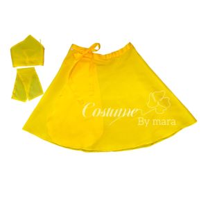 KIMONA AT SAYA BUWAN NG WIKA FOR KIDS (YELLOW)