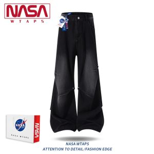 NASA WTAPS | Hooded Fake Two-Piece Plaid Splicing T-Shirt