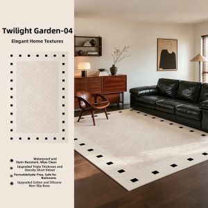 AOVOC | Japandi Style Living Room Carpet Waterproof Stain-resistant Easy Care