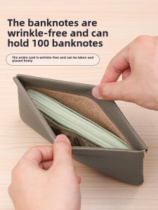 Long Genuine Cowhide Wallet Automatic Closure for Passport Driving License Lipstick Earphones Cable Storage Business OL Style