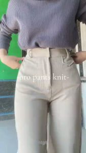 HIGHWAIST ORO PANTS - CELANA KULOT WANITA PREMIUM KNIT JAVALEN