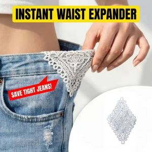 6Pcs Pant Waist Extenders for Jeans Trousers Skirts Lace Waist Extenders for Pants Adjustable Decorative Jean Extenders