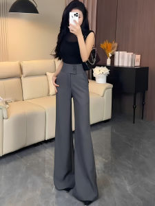 Korean Style High Waist Slimming Suit Pants Casual Wide Leg Pants Three Button Fashionable Versatile Summer New Arrival