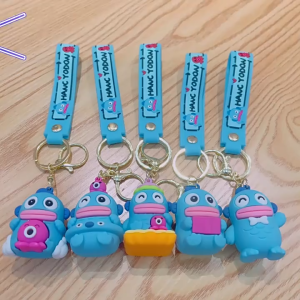 Gantungan Kunci Desain Kartun Lucu 3D Hangyodon Manusia Ikan