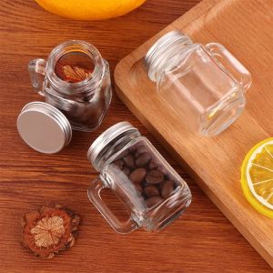 35ml Espresso Liquid Sub-package Mini Mason Jar for Jam Honey Portable Leakproof Milk Juice Glass Bottle with Lid Small Sealed Jar