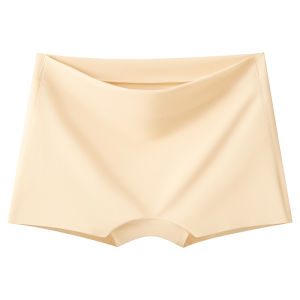 JIAZINI | Ice Silk Seamless Womens Safety Pants Underwear Two-In-One Anti-Light Bottoms Flat Angle Base Layer Pants Prevent Exposure