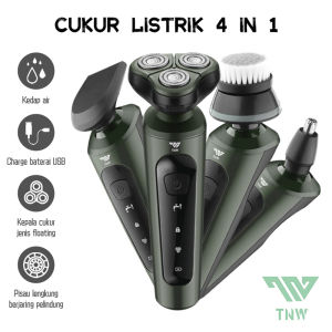 TNW PS6 Alat Cukur Elektrik 4 in 1 Shaver Cukur Kumis dan Jenggot Rechargeable Grooming Kit for Men