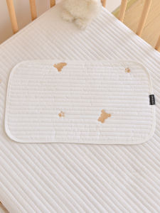 Baby Flat Pillow Newborn Quilted Pure Cotton Cartoon Embroider Cloud Piece Pillow Newborn Baby 0 Height Milk Spilt Prevent Pillow