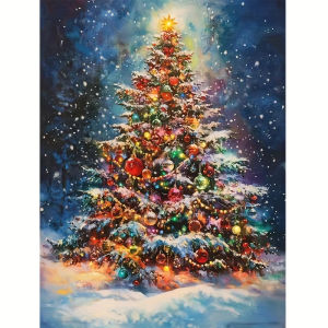 Kayou | Large Size Jigsaw Puzzle 500/1000/1200/2000 Pcs Glowing Snowy Christmas Tree Jigsaw Puzzles for Adults Stress Relief Toys Gift