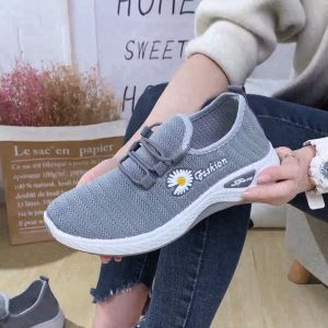 Sepatu Wanita Motif Kembang Korean Terbaru Sepatu Sneakers Wanita OOTD Motif Kembang SW 03N SW 03