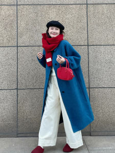 Unique Super Beautiful Thick Winter Woolen Coat Womens New 2025 Plaid Outerwear High-End Feel Small Size Korean Style Commute