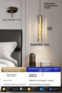 PARSA | Modern Minimalist Crystal Chandelier Bronze Luxury Hanging Light