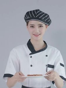 Short Sleeve Restaurant Chef Kitchen Work Uniforms Double Breasted Sushi Bakery Cafe Waiter Catering Food Service Jackets