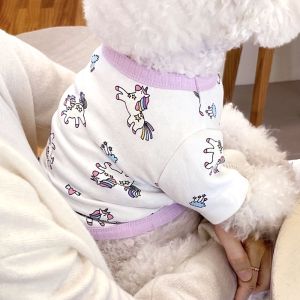 Autumn New Teddy Bichon Pomeranian Maltese Yorkshire Small Size Dogs Pet T-shirt Cat and Dog Clothes