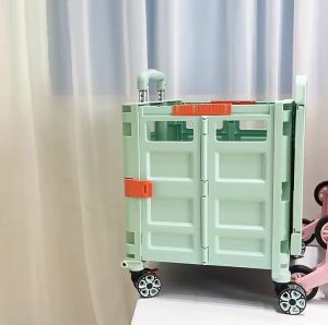 Foldable Shopping Trolley For Parcel Pickup and Grocery Shopping Silent