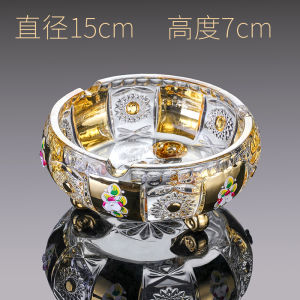 Elegant European Style Enamel Colored Crystal Glass Fruit Bowl Modern Living Room Coffee Table Decorative Ornaments Home Use