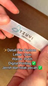 Label Baju Custom per 100 pcs Bahan Satin Berwarna Label Hijab Label Pita Murah