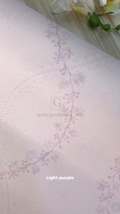 Wallpaper Dinding Motif Bunga Sakura Cantik Warna Ungu Pink Putih Tulang