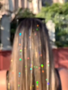 Tinsel Hair Color Hair Extension Shining Hair Laser Wire Hair Accessories 6Pcs Hair Streak with Clip for Party Stage Daily