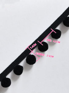 Ruy Băng Cửa Sổ Tianhe Màu Đen Nguyên Chất Vật Liệu Trang Trí Tự Làm Thủ Công Cho Ghế Sofa Và Gối Đồ Dùng Nội Thất Hiện Đại Đơn Giản