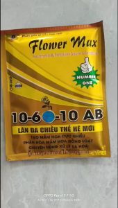 Flower Max-NPK 10-60-10-Lân đa chiều thế hệ mới Tạo mầm hoa cực nhiềura hoa đồng loạt-1 gói pha 100l
