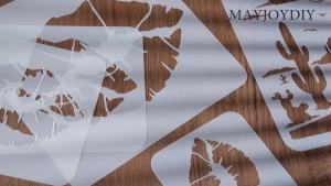 MAYJOYDIY 4pcs Pattern Heart Stencil 6~11.8inch Mandala Heart Small & Large Sizes Love Heart Template with Paint Brush Reusable Floral Heart Painting Stencil for Walls Furniture Crafts Wood