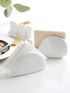 Phong Cách Bắc Âu Hộp Đựng Khăn Giấy Gốm Trang Trí Nhà Bàn Ăn Khách Sạn Bàn Trà Tên Hộp Thẻ Đơn Giản Và Dễ Thương Phụ Kiện Nhà Bếp