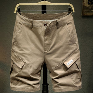 2025 กางเกงขาสั้นผู้ชายใหม่หลวมขนาดใหญ่ Multi-Pocket Overalls ฤดูร้อนผ้าฝ้ายสบายกางเกงสบายๆกีฬากลางแจ้งกางเกงชายหาด