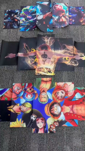 ONE PIECE Anime Sticker 5pcs HD Print Posters for Wallpaper Decor Picture Childrens Gift (No Frame)