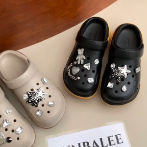 🌻 รองเท้าเสริมส้นแบบสวมสีพื้น 7ซม. รองเท้าหัวโตสีทูโทน งานยางนิ่ม เบาใส่ได้ทั้งผู้ชายผู้หญิง SUNTP39🌻