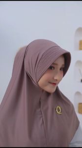 KERUDUNG HIJAB BERGO INSTAN JERSEY PREMIUM SPORT HAMIDAH POLOS ELZAHRA ANTI MELEYOT BISA UNTUK ANAK