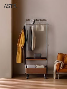 Retro Ankle Strap Coat Rack Stand Space Saving Bedroom Living Room Storage Furniture Real Wood Constructed for Universal Use