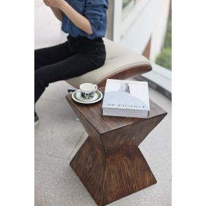 Xiwu Institute Scandinavian Design Minimalist Modern Geometry Side Table Coffee Table B & B Cafe Walnut Color Imitation Wood Grain