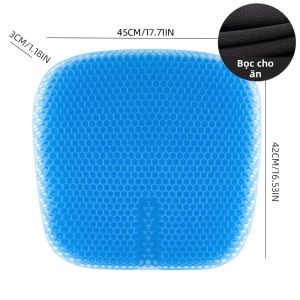 Đệm Ghế Ô Tô Silicon Đa Năng Dạng Tổ Ong Thoáng Khí Dùng Được Bốn Mùa Đệm Ghế Văn Phòng Đệm Ghế Học Sinh Hỗ Trợ Lưng