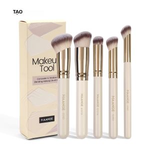 MAANGE 5 Bộ Cọ Trang Điểm Di Động Dành Cho Du Lịch-Bột Blusher Kem Nền Đường Viền Cọ Tóc Tổng Hợp Quà Tặng Ngày Lễ Tình Nhân