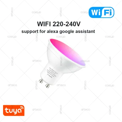 GU10 WiFi Bluetooth Zigbee Smart LED Bulbs RGB C+W White Dimmable Lamps Tuya APP Remote Control Led Light Bulbs Works With Alexa