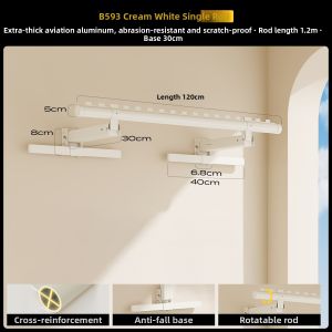 MINGZHI | Wall Mounted Invisible Foldable Drying Rack