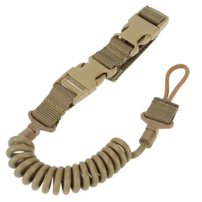 Tactical Anti-lost Elastic Lanyard Rope Spring Safety Strap Rope For Key Ring Chain Flashlight Hunting Accessories