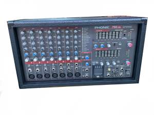 PHONIC POWERPOD 750RW 500W 7 CHANNEL POWERED MIXER WITH USB RECORDER AND BLUETOOTH