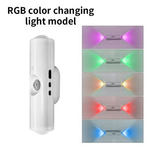 RGB Gradient Motion Sensor Night Light Rechargeable Wall Sunset Lamp Spotlight Magnetic Ambient Light for Bedroom Hallway Stairs