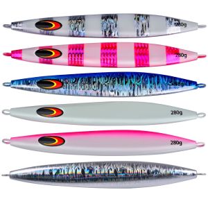 100g-280g Luminous Effect Jigging Sinking Metal Slow Jig Lure Iron Plate Fishing Hard Lure Fishing Baits Trolling Tackle FTK