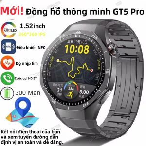 Đồng Hồ Thông Minh New 2025 GT5 Pro Dành Cho Nam Màn Hình AMOLED HD GPS NFC Theo Dõi Nhịp Tim Gọi Bluetooth Chống Nước IP68 Thiết Bị Theo Dõi Thể Dục