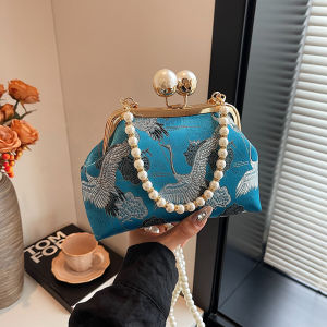 New Chinese Style Embroidered Handbag Womens Small Square Crossbody Bag Luxury Sensation Single Shoulder Bag for Youth Daily Use