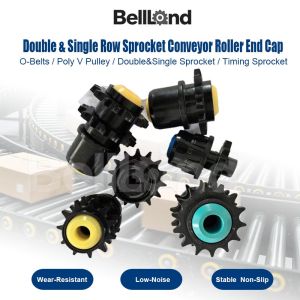 Plastic‑Steel Nylon Sprocket For Conveyor Roller 10Pcs/Set 08B‑14 Tooth Single Row / Double Row Fit Pipe OD50mm OD60mm Powered Roller Chain Sprocket