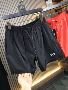 Scandinavian Outdoor Sports! Lined Mesh! Summer Men Pure Color Elastic Waist Embroider Quick-Drying Fashion Shorts Tide