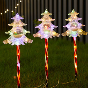 BEAUTY IN THE LIGHT | Christmas Decorative Ground Lights with Bow Reindeer Santa and Bells