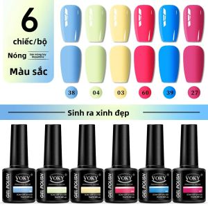 Bộ 6 Bộ Sơn Gel Làm Móng Dream Color Khô Nhanh Bền Lâu Thích Hợp Cho Salon Và Tự Làm Tại Nhà Làm Từ Polymer ACRYLATES/CARBAMATE COPOLYMER